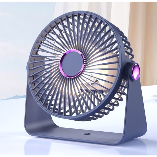Ventilator 2in1, Flippy, de Masa/de Perete, Incarcare USB, 3.7 V, 4.5 W, 1200 mAh, 17.5 x 17 x 7.6 cm, Albastru Fumuriu - imagine 4
