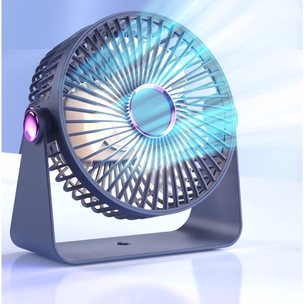 Ventilator 2in1, Flippy, de Masa/de Perete, Incarcare USB, 3.7 V, 4.5 W, 1200 mAh, 17.5 x 17 x 7.6 cm, Albastru Fumuriu - imagine 5