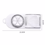Feliator multifunctional Flippy pentru oua, mozzarela, fructe, 2 forme de feliere, agatatoare, 20 cm, Alb - imagine 6