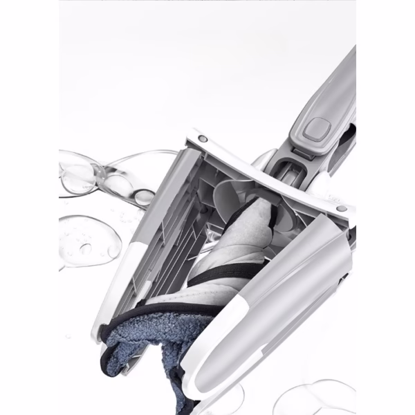 Mop Plat, Flippy, cu Sistem de Stoarcere, 4 Lavete Incluse, Lungime Telescopica 140 cm, Argintiu - imagine 6