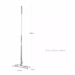 Mop Plat, Flippy, cu Sistem de Stoarcere, 4 Lavete Incluse, Lungime Telescopica 140 cm, Argintiu - imagine 12