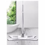 Set Mop Plat + Galeata, Flippy, cu Sistem de Stoargere, Lungime Telescopica 140 cm, Argintiu/Galben - imagine 9