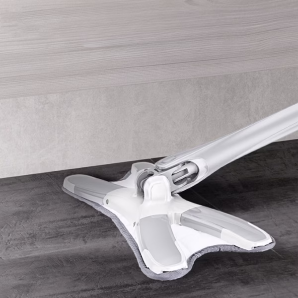 Set Mop Plat + Galeata, Flippy, cu Sistem de Stoargere, Lungime Telescopica 140 cm, Argintiu/Galben - imagine 11