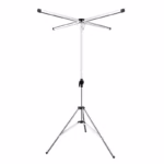 Uscator de Rufe, Flippy, Pliabil, Telescopic, 4 Brate, din Otel Inoxidabil, Rezistent la Vreme Rea, Gri