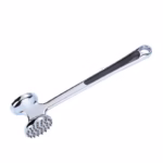 Ciocan pentru snitele si carne Flippy, din aliaj de zinc, maner antialunecare, doua capete, 22 cm, argintiu