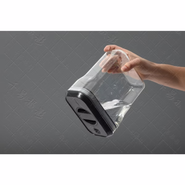 Recipient din Plastic, Flippy, pentru Alimente/Obiecte, Inchidere Ermetica Rotire 90 grade, 2l, 20.5 x 10.5 x 27 cm, Transparent - imagine 4
