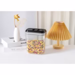 Recipient din Plastic, Flippy, pentru Alimente/Obiecte, Inchidere Ermetica Rotire 90 grade, 2l, 20.5 x 10.5 x 27 cm, Transparent - imagine 6