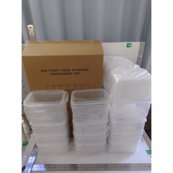 Cutii de depozitare alimente, Flippy, Set din 24 Cutii pentru Condimente, Cereale, Cutii pentru Bucatarie, din Plastic PP, Cutii Alimentare, Diferite Dimensiuni, Transparente - imagine 2