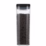 Cutie de Depozitare Alimente, Flippy, tip Container, 3.7L, Recipiente pentru Cereale in Bucatarie,  Transparente cu Capac Negru
