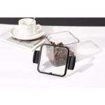 Recipient din Plastic, Flippy, pentru Alimente/Obiecte, Inchidere Ermetica, 10.2 x 6.6 cm, 460 ml, Transparent - imagine 3