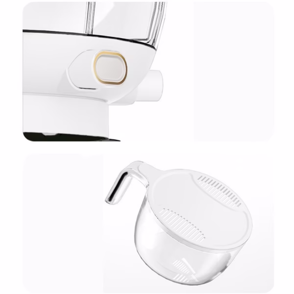 Dozator etajat de cereale Flippy, rotativ 360, 6 compartimente, capacitate 10L, cofrag special pentru oua, vas pentru scurgerea cerealelor, 35x27.5 cm, alb - imagine 14