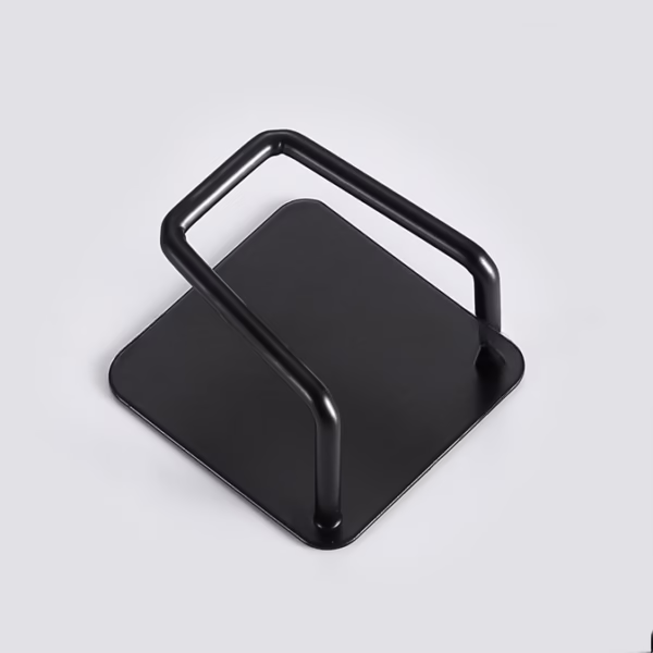 Organizator bucatarie Flippy cu adeziv, carlig-suport pentru burete, accesorii bucatarie, 5x5x3,5 cm, otel inoxidabil, negru - imagine 6