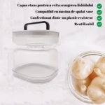 Borcan pentru Muraturi, Flippy, cu Separator pentru Lichide, Ermetic, Termorezistent, Tip Clepsidra, 800 ml, ABS, Alb, 13x11 cm - imagine 10