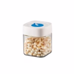 Borcan din Sticla de Inalta Calitate, Flippy, Capac Ermetic, Uz Casnic, Depozitarea Condimentelor sau a Alimentelor Umede si Uscate, 750 mL, 10x10x12.2 cm, Alb - imagine 8