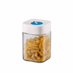 Borcan din Sticla de Inalta Calitate, Flippy, Capac Ermetic, Uz Casnic, Depozitarea Condimentelor sau a Alimentelor Umede si Uscate, 1000 mL, 10x10x15.5 cm, Alb - imagine 8