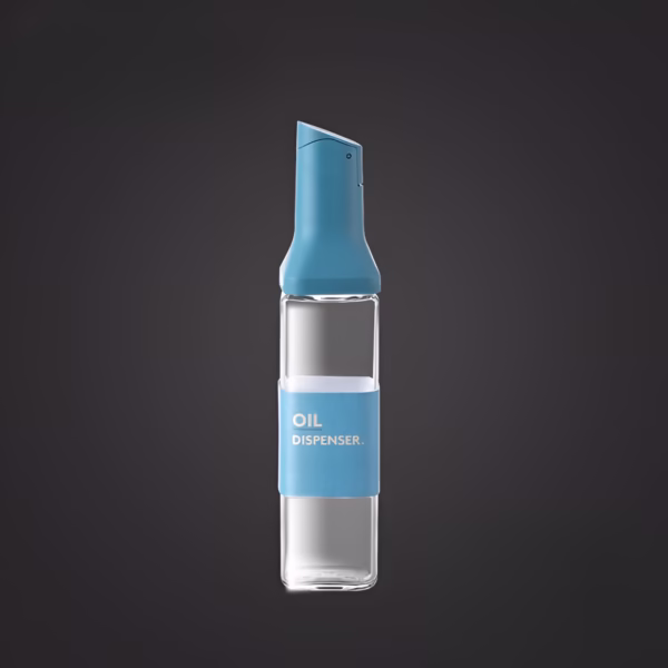 Dispenser pentru Ulei, Flippy, Deschidere si Inchidere Automata a Rezervorul, cu Inductie Gravitationala, 500 ml, 29.5x6x6 cm, Albastru - imagine 10