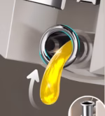 Dispenser pentru Ulei, Flippy, Deschidere si Inchidere Automata a Rezervorul, cu Inductie Gravitationala, 550 ml, 12x7.6x20.5 cm, Alb - imagine 21