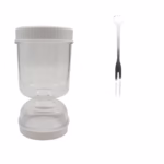 Borcan pentru Muraturi, Flippy, cu Separator pentru Lichide, Ermetic, Termorezistent, Tip Clepsidra, 2 Furculite Incluse, ABS, Alb, 18x9x9 cm - imagine 11