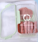 Cutie de Depozitare Portabila, Flippy, cu Separator pentru Gheata si Scurgere, Mentine Rece, Caserola Pranz, 25x16.5x11.5 cm, Gri/Transparent - imagine 9