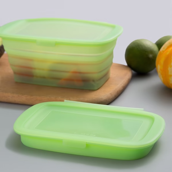 Caserola din Silicon, Flippy, Pliabila, 1L, 18.8 x 8 x 11.5 cm, Rezistenta Temperaturi Extreme, Verde - imagine 16