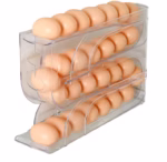 Suport Organizator pentru Oua, Flippy, pentru Frigiderul, Patru straturi,  32x20x7 cm, Transparent - imagine 9