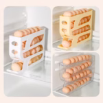 Suport Organizator pentru Oua, Flippy, pentru Frigiderul, Patru straturi,  32x20x7 cm, Transparent - imagine 10