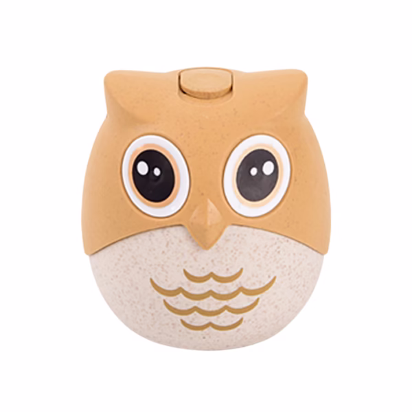Suport pentru Scobitori, Flippy, Model Bufnita, Multifunctional, 8.3x7.8 cm, Portocaliu - imagine 15