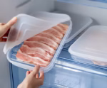 Cutie de depozitare de uz casnic, Flippy, Caserola pentru Frigider, Rezistenta la umiditate, Rezervor Sigilat pentru Depozitare Alimentara, 24.5 x 18.5 x 3.5cm, Alb Transparent - imagine 10