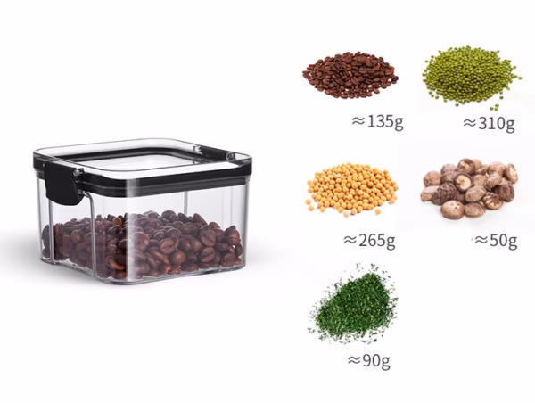 Recipient din Plastic, Flippy, pentru Alimente/Obiecte, Inchidere Ermetica, 10.2 x 6.6 cm, 460 ml, Transparent - imagine 9