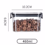 Recipient din Plastic, Flippy, pentru Alimente/Obiecte, Inchidere Ermetica, 10.2 x 6.6 cm, 460 ml, Transparent - imagine 10