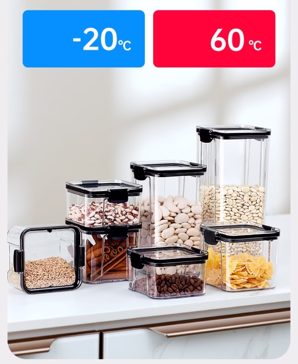Recipient din Plastic, Flippy, pentru Alimente/Obiecte, Inchidere Ermetica, 10.2 x 6.6 cm, 460 ml, Transparent - imagine 13