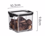 Recipient din Plastic, Flippy, pentru Alimente/Obiecte, Inchidere Ermetica, 10.2 x 9.8 cm, 700 ml, Transparent - imagine 8