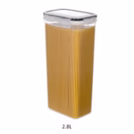Set 4 Recipiente din Plastic, Flippy, pentru Alimente/Obiecte, Inchidere Ermetica, 4 x 2.8l, Transparent - imagine 10