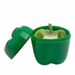 Cutie Alimentara, Flippy, Model Ardei, din Plastic, 9.8 x 9.8 x 10.7 cm, 350 ml, Verde - imagine 7