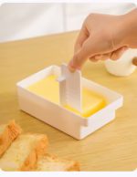 Cutie de Unt, Flippy, cu Capac, Multifunctionala, cu Spatula Portionare, 15.9  x 8.8 x 4.9 cm, Alb - imagine 9