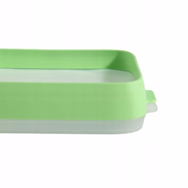 Recipient de Depozitare Alimente, Flippy, Etans, pentru Frigider, din Plastic, Mentinere Proaspata, Reutilizabil, Rezistent la Temperaturi Extreme, 22x14.7x5 cm, Verde - imagine 44