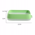 Recipient de Depozitare Alimente, Flippy, Etans, pentru Frigider, din Plastic, Mentinere Proaspata, Reutilizabil, Rezistent la Temperaturi Extreme, 22x14.7x5 cm, Verde - imagine 12