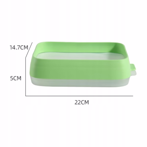 Recipient de Depozitare Alimente, Flippy, Etans, pentru Frigider, din Plastic, Mentinere Proaspata, Reutilizabil, Rezistent la Temperaturi Extreme, 22x14.7x5 cm, Verde - imagine 59