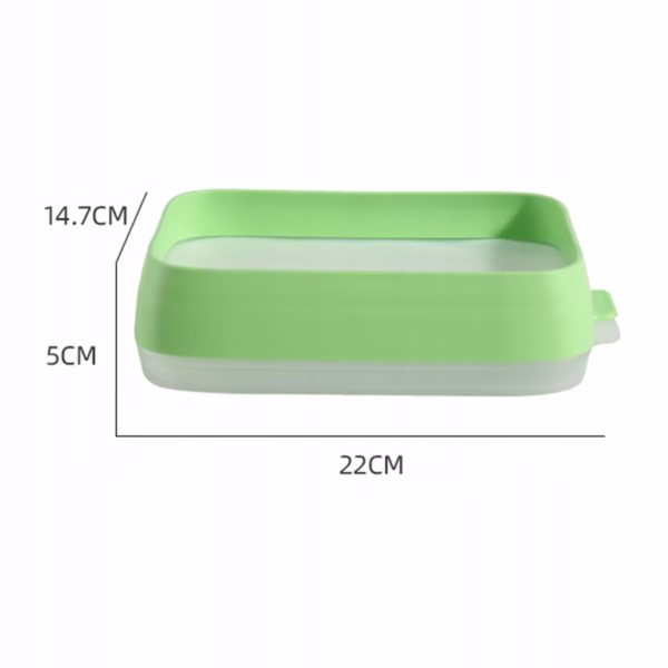 Recipient de Depozitare Alimente, Flippy, Etans, pentru Frigider, din Plastic, Mentinere Proaspata, Reutilizabil, Rezistent la Temperaturi Extreme, 22x14.7x5 cm, Verde - imagine 62
