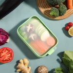 Recipient de Depozitare Alimente, Flippy, Etans, pentru Frigider, din Plastic, Mentinere Proaspata, Reutilizabil, Rezistent la Temperaturi Extreme, 22x14.7x5 cm, Verde - imagine 71