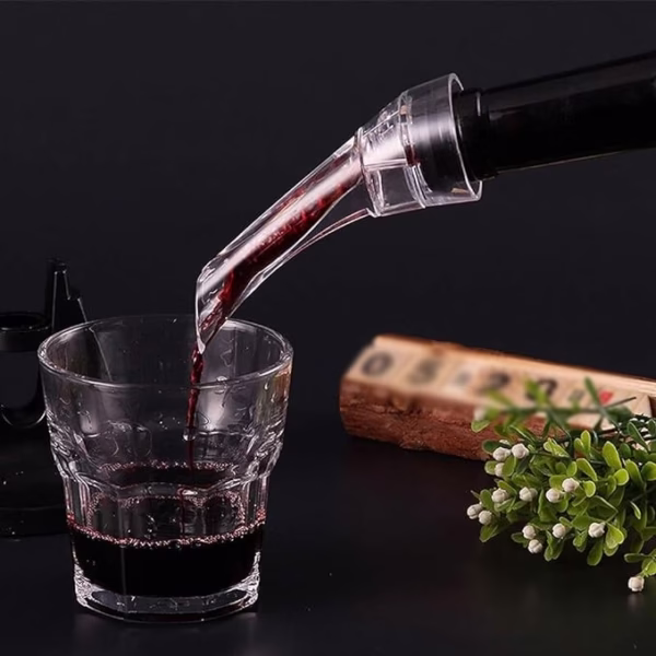 Aerator cu Turnator de Vin 2in1, Flippy, Decantare, Anti-Picurare, Fara Scurgere, 18x10x8cm, Negru - imagine 11