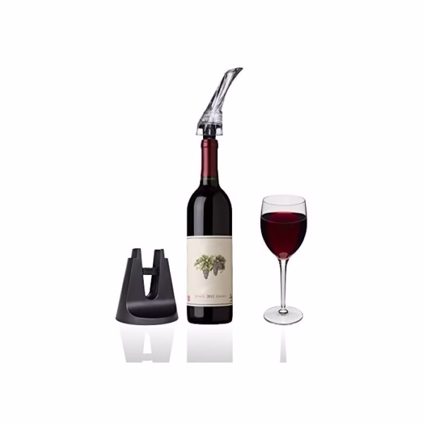Aerator cu Turnator de Vin 2in1, Flippy, Decantare, Anti-Picurare, Fara Scurgere, 18x10x8cm, Negru - imagine 12