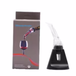 Aerator cu Turnator de Vin 2in1, Flippy, Decantare, Anti-Picurare, Fara Scurgere, 18x10x8cm, Negru - imagine 8