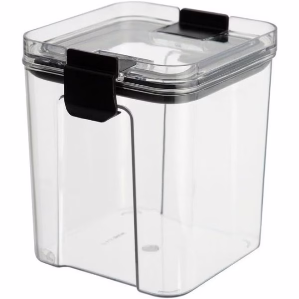 Set 4 Recipiente Depozitare Alimente,  Flippy, pentru Organizare Bucatarie, cu Inchidere Ermetica, Transparent, Plastic fara BPA, Compatibile cu Masina de Spalat Vase, Diferite Dimensiuni, 350 ml, 1300 ml, 2700 ml, 4600 ml - imagine 3