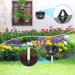Aparat Solar LED cu Ultrasunete, Flippy, Repelent pentru Animale Mari si Mici, Lumina Rosie si Alba, Anti Rozatoare, Anti Insecte, 15 x 14 x 24 cm, Verde - imagine 3