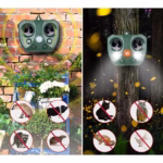 Aparat Solar LED cu Ultrasunete, Flippy, Repelent pentru Animale Mari si Mici, Lumina Rosie si Alba, Anti Rozatoare, Anti Insecte, 15 x 14 x 24 cm, Verde - imagine 7