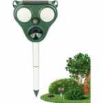 Aparat Solar LED cu Ultrasunete, Flippy, Repelent pentru Animale Mari si Mici, Lumina Rosie si Alba, Anti Rozatoare, Anti Insecte, Frecventa 13.5KHZ-65 KHZ, Senzor PIR, 13 x 14.7 x 24.5 cm, Verde - imagine 6