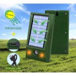 Aparat Solar LED cu Ultrasunete, Flippy, Repelent pentru Animale Mari si Mici, Lumina Rosie si Alba, Anti Rozatoare, Anti Insecte, Frecventa 9-36.5KHZ, 12 X 6.5 cm, Verde - imagine 4
