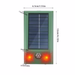 Aparat Solar LED cu Ultrasunete, Flippy, Repelent pentru Animale Mari si Mici, Lumina Rosie si Alba, Anti Rozatoare, Anti Insecte, Frecventa 9-36.5KHZ, 12 X 6.5 cm, Verde - imagine 5