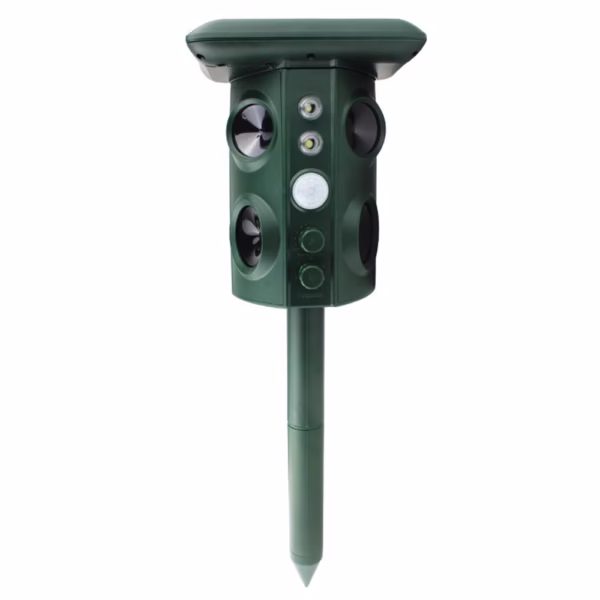aparat-solar-led-cu-ultrasunete-flippy-repelent-pentru-animale-mari-si-mici-lumina-rosie-si-alba-ant-main-670516da19336 Aparat Solar LED cu Ultrasunete, Flippy, Repelent pentru Animale Mari si Mici, Lumina Rosie si Alba, Anti Rozatoare, Anti Insecte, Frecventa 13.5KHZ-45.5KHZ, Senzor PIR, 15.5 x 15.4 x 26.2 cm, Verde - imagine 1